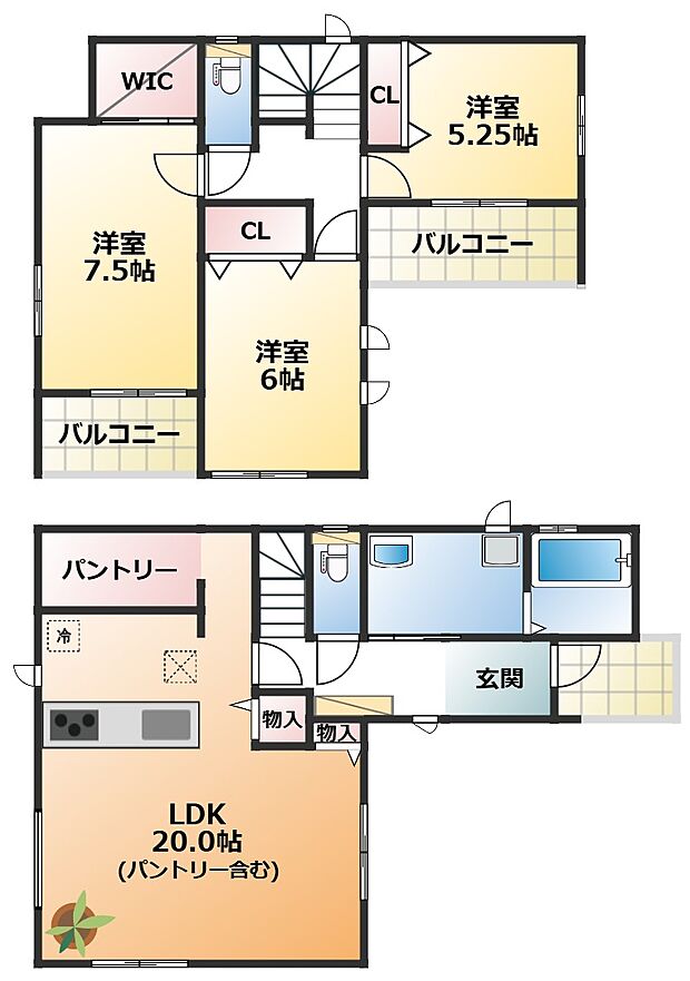 全室南向きで陽当たりの良い間取りです
