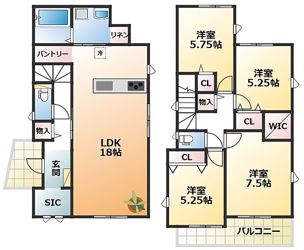 南向きで陽当たりの良い間取りです
