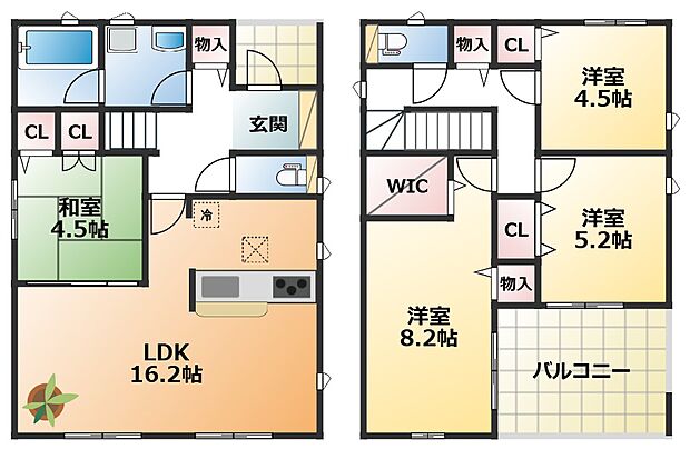 南向きで陽当たりの良い間取りです