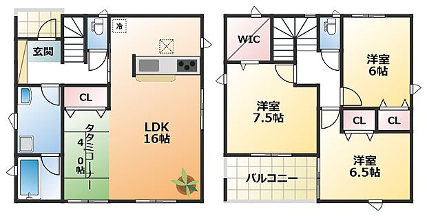 南向きで陽当たりの良い間取りです
