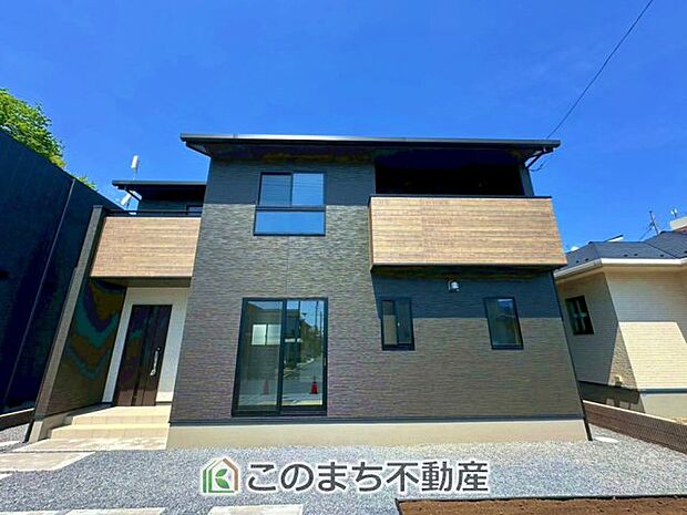 【外観】建物完成につきご内覧可能です！ 飽きのこないシンプルな外観と 閑静な住宅街は永住の地にピッタリです♪ 