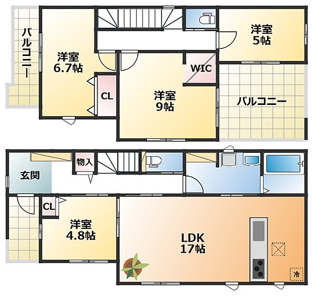 【4LDK】【土地+建物+外構】すべてコミ♪頭金なしでご購入可能♪ マイカーやショッピングローンも「おまとめローン」がご利用できます。 毎月の支出がぐっと抑えられ、子育てや貯金、日々のお買い物に余裕が持てます。