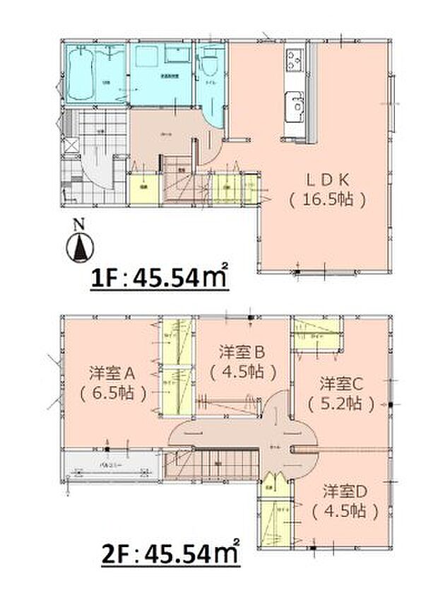全居室収納付きで便利です。