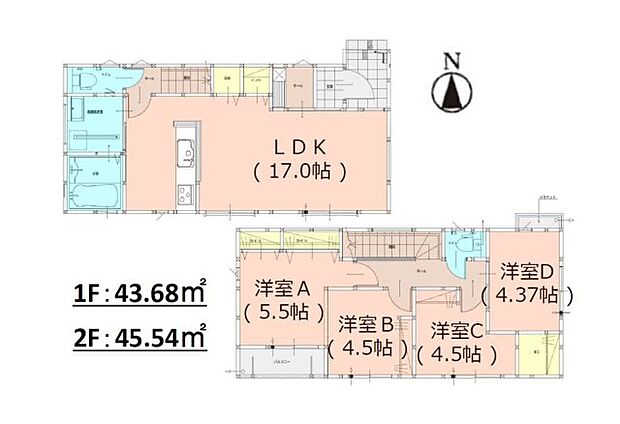 全居室収納付きで便利です。