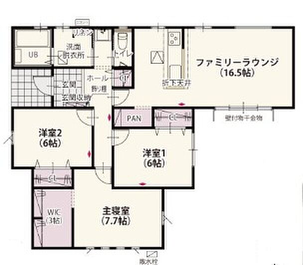 南向きで明るい間取りが特徴です☆