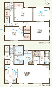 平坦地/角地/前道6m以上/オートバス/浴室乾燥機/浴室1坪以上/浴室に窓/駐車2台可/2階建/ウォークインクロゼット/床下収納/全居室収納/全居室フローリング/設計住宅性能評価付/建設住宅性能評価書（新築時）/長期優良住宅/LDK18畳以上/全居室6畳以上/LDK20畳以上/TVモニタ付インターホン/トイレ2ヶ所/温水洗浄便座/システムキッチン/対面式キッチン/省エネルギー対策/オール電化/太陽光発電システム/複層ガラス/フラット３５・S適合証明書 