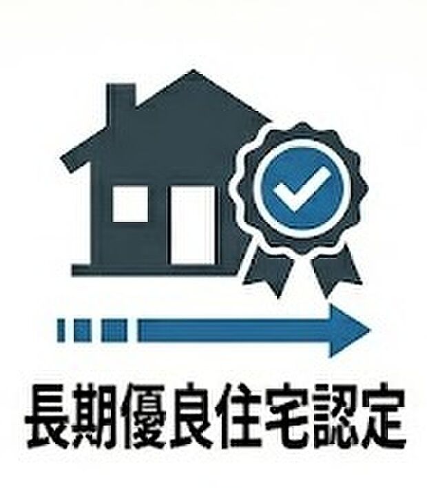 【長期優良住宅認定】耐久性、耐震性、省エネ性などの厳しい基準をクリアした「長期優良住宅」の認定を取得。長期間にわたり快適に住み続けられるだけでなく、住宅ローン減税や固定資産税などの税制優遇を最大限に受けられる物件です。