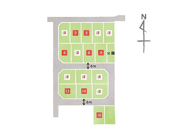 全17区画の分譲地です!新しいコミュニティの輪が広がり、世代を超えて交流ができそうですね!
