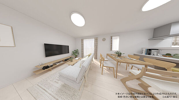 【F51-88】内観完成イメージです。各建物の内観CGや、完成イメージ、間取り図等ご用意してあります。お気軽にお問合せください。