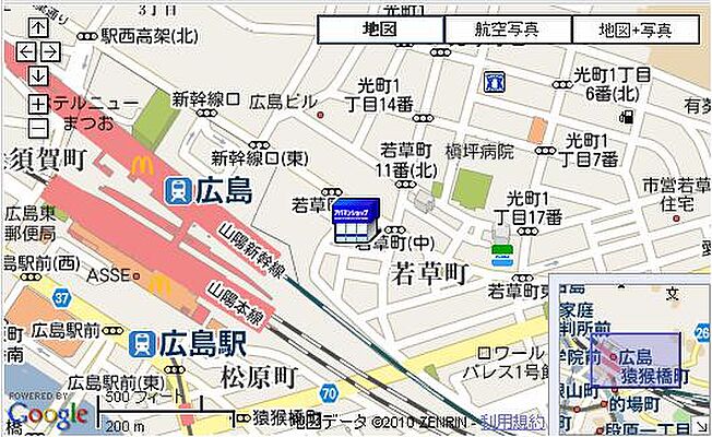 アパマンショップ広島駅新幹線口店　株式会社　プランニングサプライの周辺地図