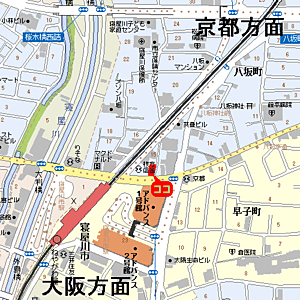 アパマンショップ京阪寝屋川店　株式会社　タカラコンステレーションの周辺地図