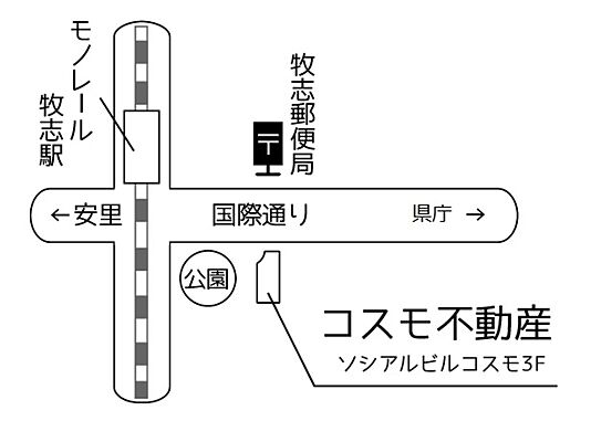 コスモ不動産の周辺地図