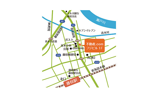 不動産．com株式会社の周辺地図