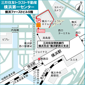 三井住友トラスト不動産株式会社 横浜第一センターの周辺地図