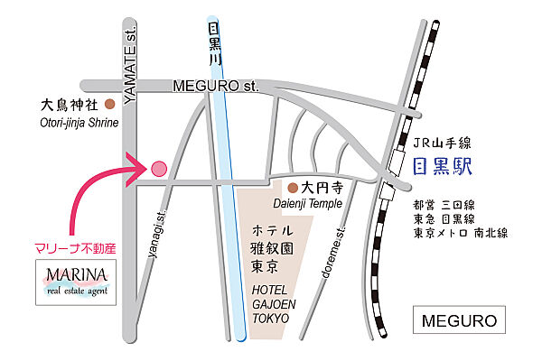 マリーナ不動産の周辺地図