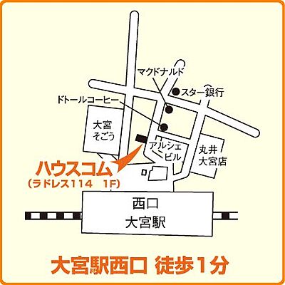 ハウスコム埼玉株式会社 大宮店の周辺地図