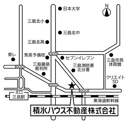積水ハウス不動産株式会社 沼津三島オフィスの周辺地図