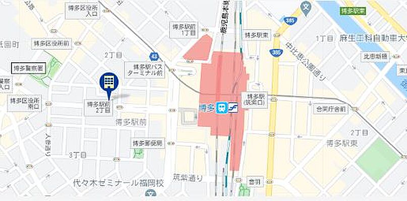 アパマンショップ博多駅前店 Apaman Property株式会社の周辺地図