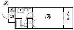 リーブル北小金 1Kの間取図画像
