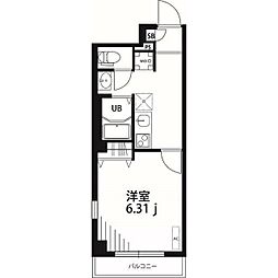 リブリ・自由が丘2 1Kの間取図画像