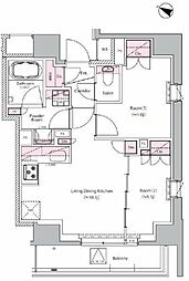 SYFORME NEXT MUKOJIMA 11階2LDKの間取り