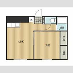 プラセール南与野 1LDKの間取図画像