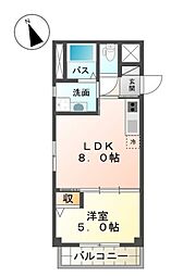 ボナール・ディアコート 3階1LDKの間取り