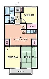 シャトレーヌ小野路 2階3LDKの間取り