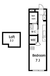 江古田の森 2階ワンルームの間取り