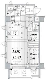 メイクス浅草EAST 8階1SLDKの間取り