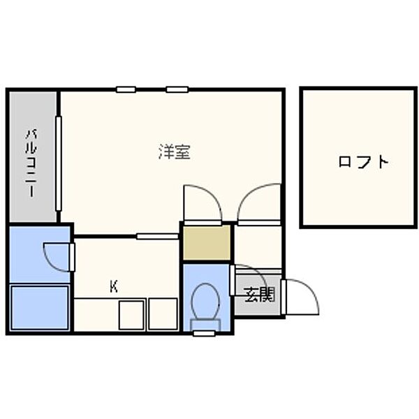 ルグラン薬院 201｜福岡県福岡市中央区薬院１丁目(賃貸アパート1SK・2階・17.04㎡)の写真 その2