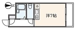 ウィルオリンピア ワンルームの間取図画像