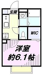 インスパイア 1Kの間取図画像