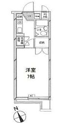 パレ・ドール武蔵野台2 ワンルームの間取図画像