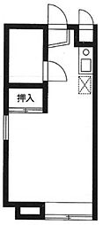 桜ミモザ館 ワンルームの間取図画像