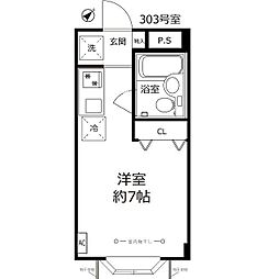 ARKHOUSEF ワンルームの間取図画像