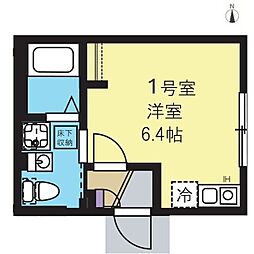 プレナ蒲田 ワンルームの間取図画像
