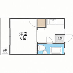 デイブレス大橋 1Kの間取図画像