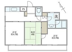 エスポワール21 2階3Kの間取り