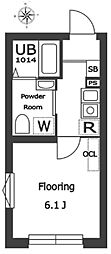 アイリス中延 ワンルームの間取図画像