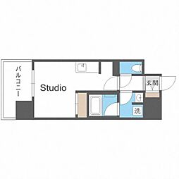 Brilliaist西新 ワンルームの間取図画像