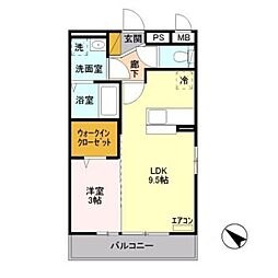 ドエル79 1LDKの間取図画像