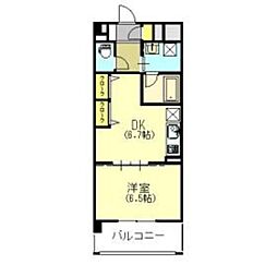 鈴の音 1DKの間取図画像