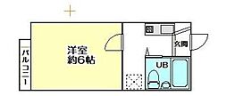 サン・イーストハイツ 1Kの間取図画像
