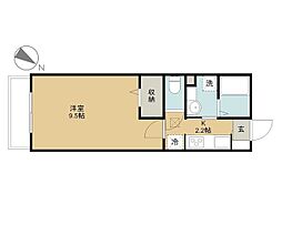 東京メトロ東西線 行徳駅 徒歩19分の賃貸マンション 1階1Kの間取り