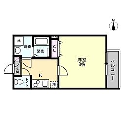 スリジエ狭山ヶ丘 1Kの間取図画像