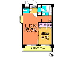 ロータス妙典 1LDKの間取図画像