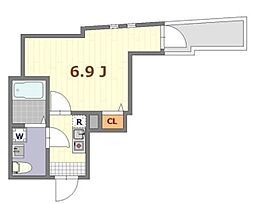グリーンハイツ西横浜 1階1Kの間取り