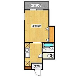 セントラルビルド 1Kの間取図画像