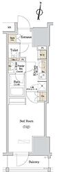 アーバネックス西新宿 1Kの間取図画像